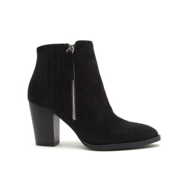 felicias Shoes - NEW Black Suede Ankle Booties
